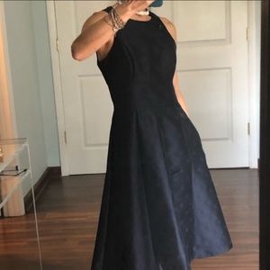 J.Crew Fit Flare polkadot Tea length taffeta Sz 0